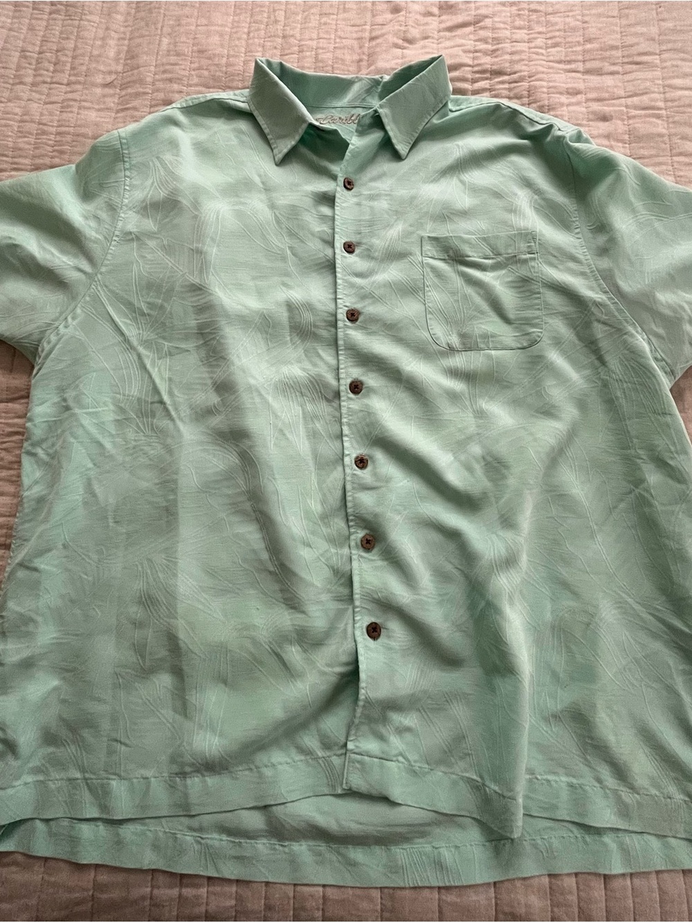 Men’s Caribbean Textured Woven Short Sleeve Shirt